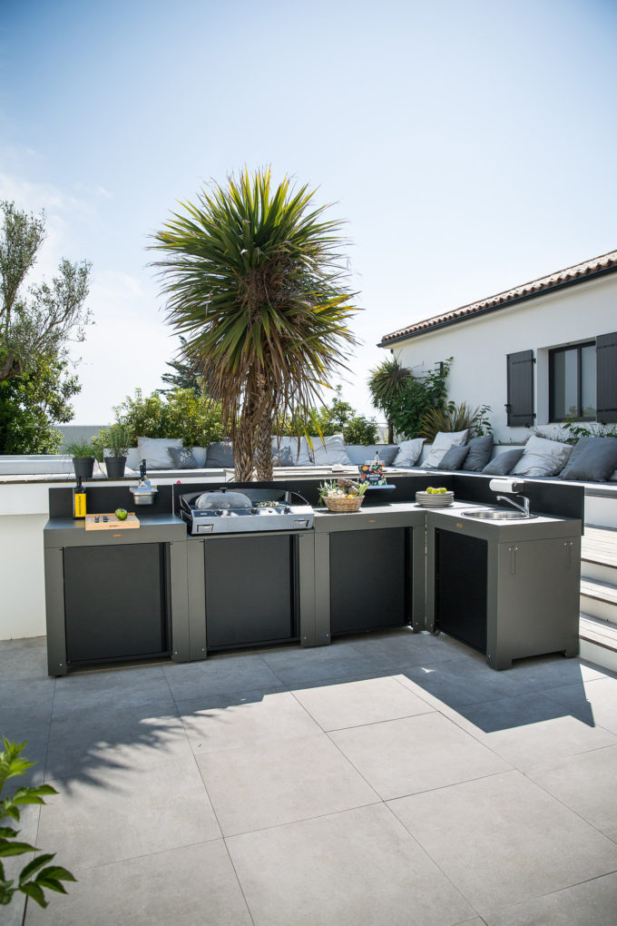 Modules de cuisine extérieure Gris Eno