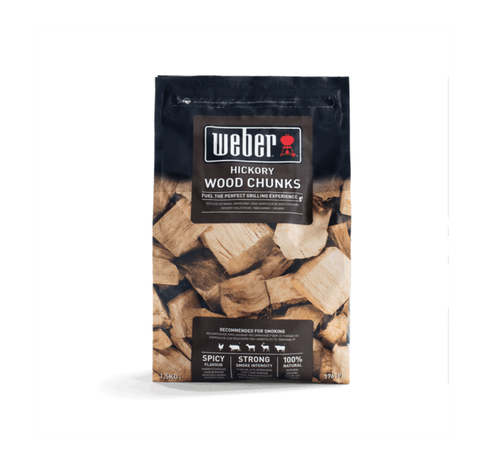 17619 Copeaux de bois de fumage Weber 1.5kg Hickory Wood Chunks