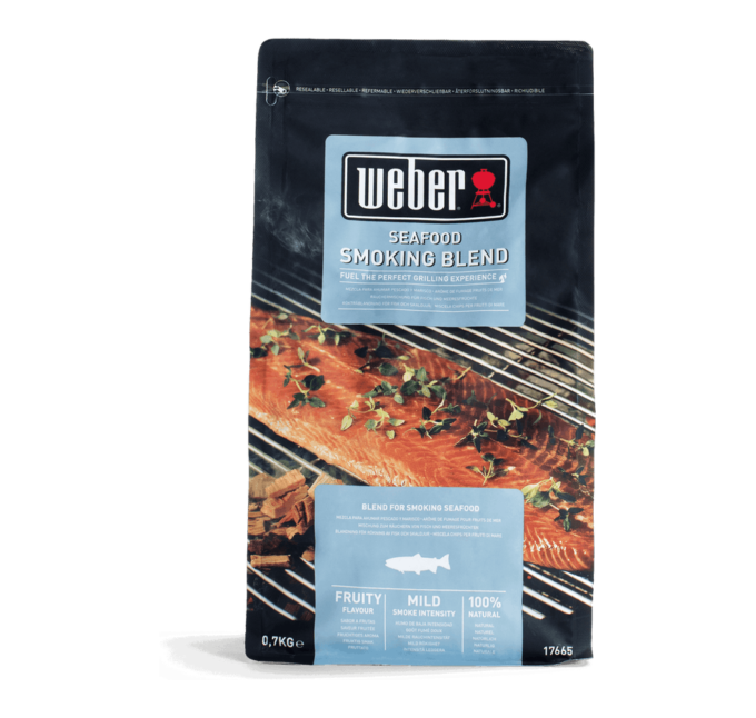 17665 Copeaux de bois de fumage Weber Fruits de mer 0.7kg Seafood Wood Chip Blend