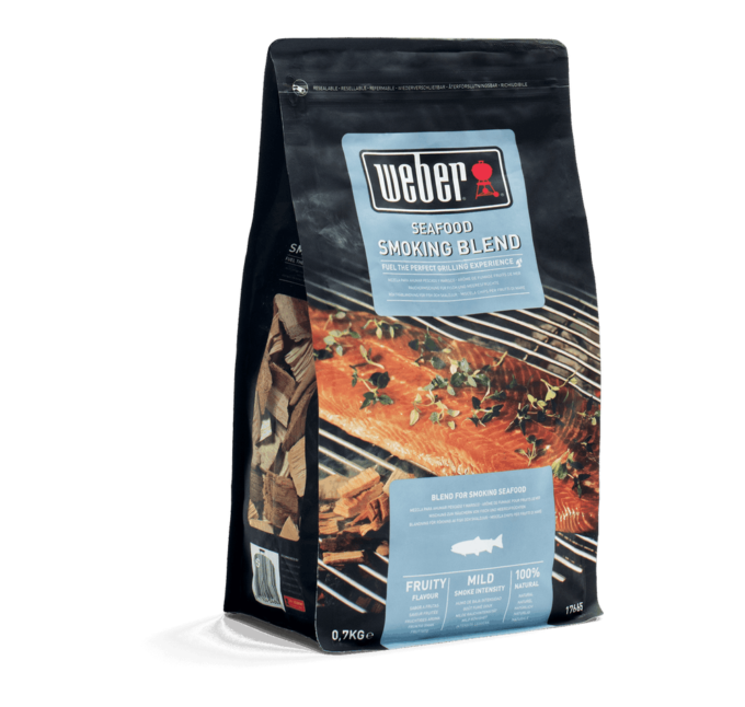 17665 Copeaux de bois de fumage Weber Fruits de mer 0.7kg Seafood Wood Chip Blend