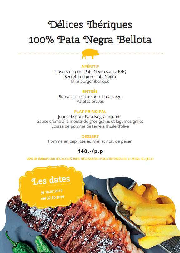 Cours de barbecue thématique, Délices Ibériques 100% Pata Negra