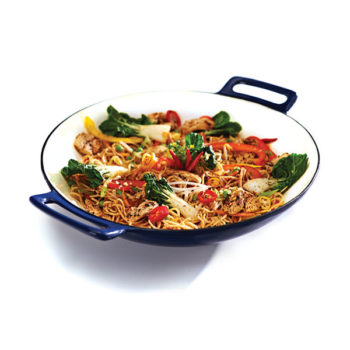 Wok en fonte émaillée
